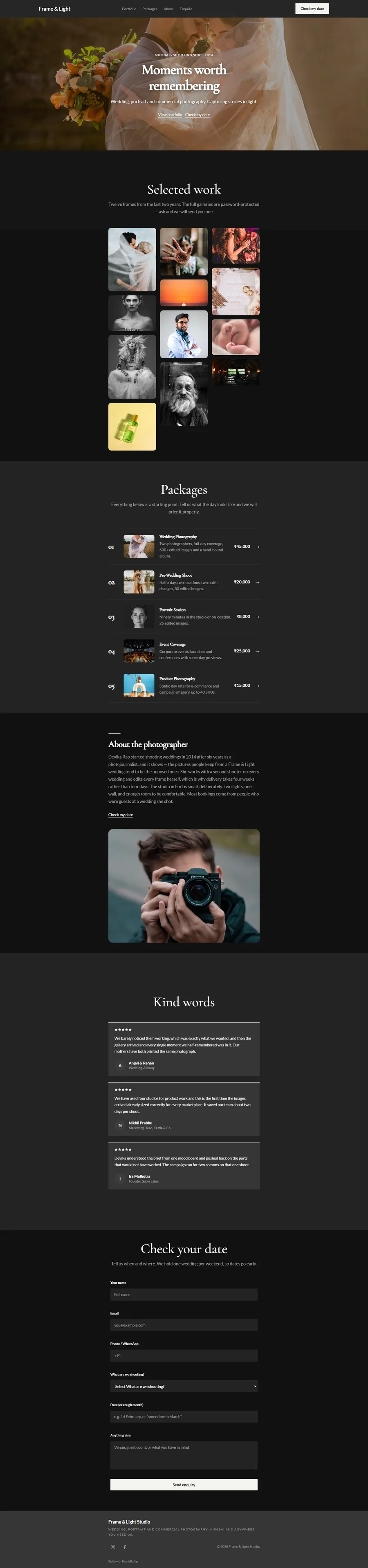 See it live: Frame & Light Studio