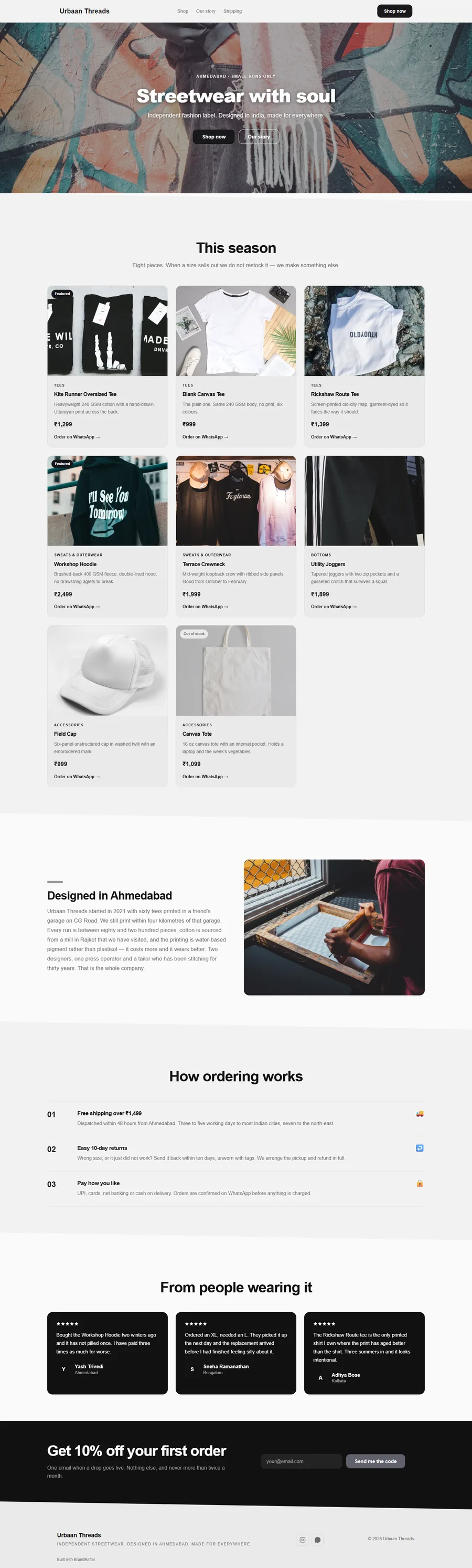 See it live: Urbaan Threads